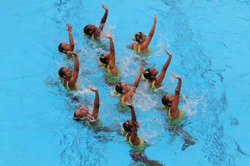 Com rotinas (coreografias) que serão usadas no Mundial dos Esportes Aquáticos de Xangai e nos Jogos Pan-Americanos de Guadalajara, o Brasil estreia na semana que vem no Brazil Synchro Open, disputado no RJ / Foto: CBDA / Satiro Sodré